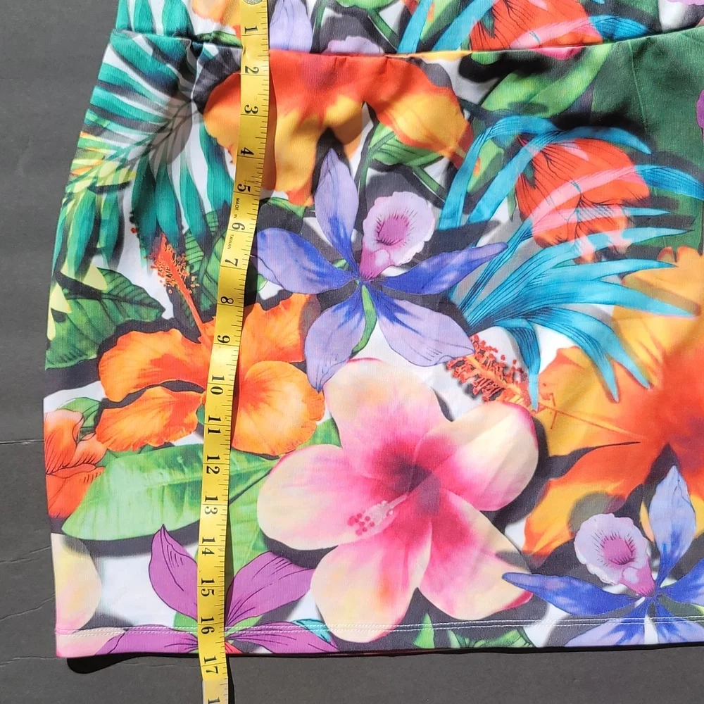 Joe Boxer Floral Print mini Skirt Size L - Picture 5 of 6